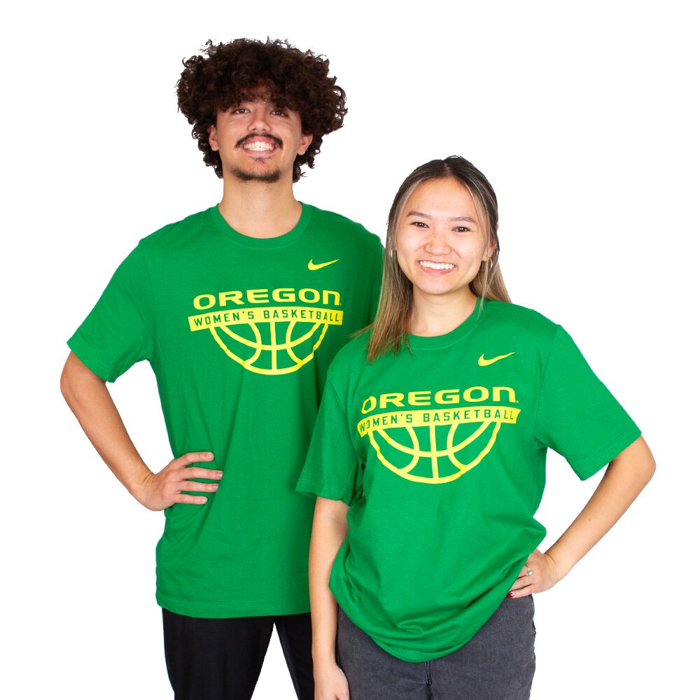 Oregon, Nike, Green, Crew Neck, Cotton, Women, Unisex, Basketball, Women's Basketball, T-Shirt, 898367